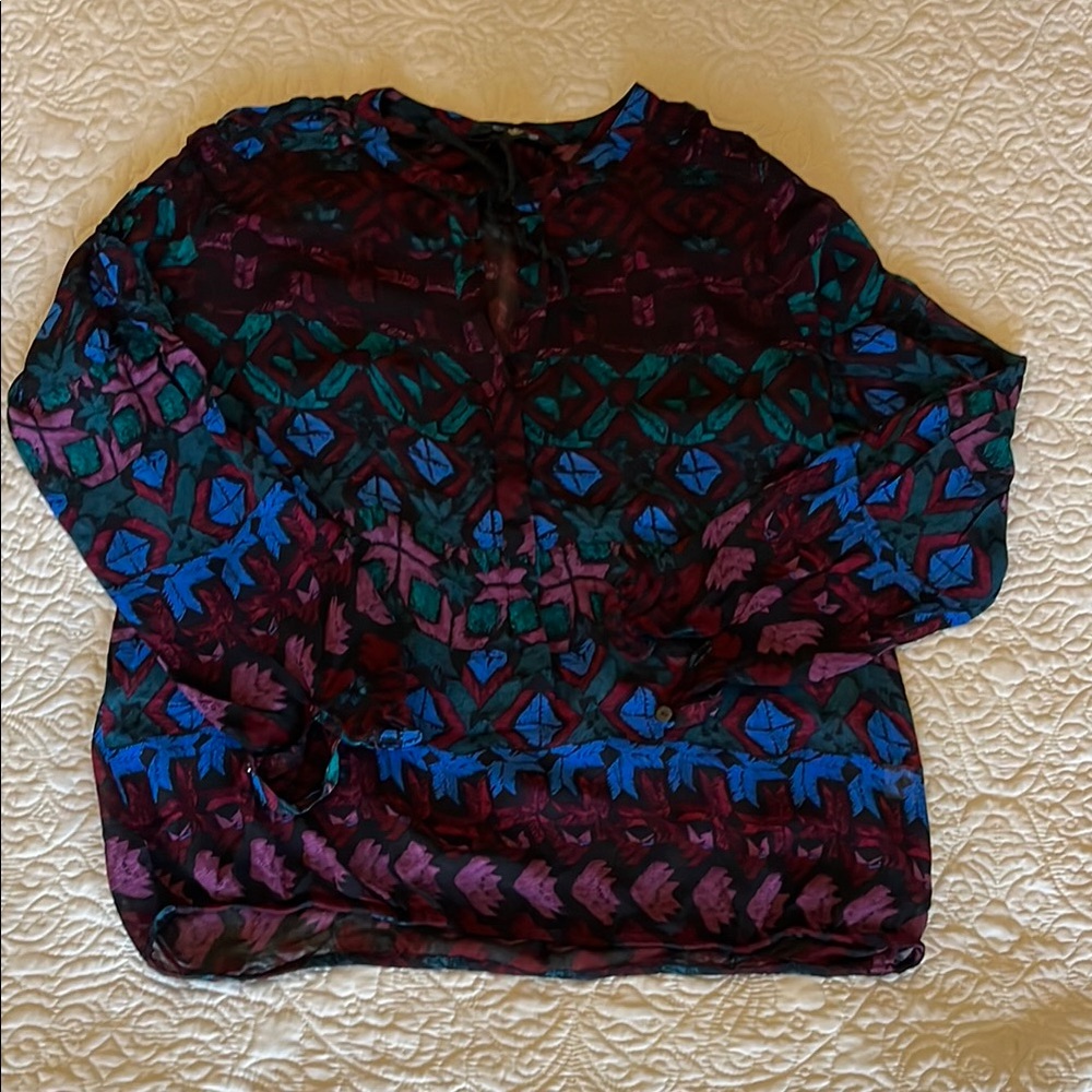 Lucky Brand Multicolor Patterned Blouse
